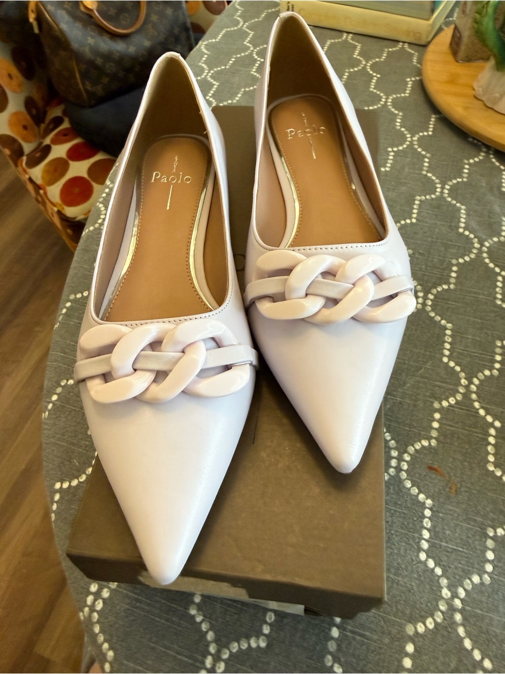 Linea Paolo Nora Loafers in Lavender. Napa leather 10 Med NIB